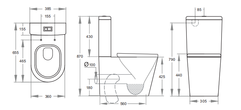 KDK - Tornado Flush Back To Wall Toilet #026
