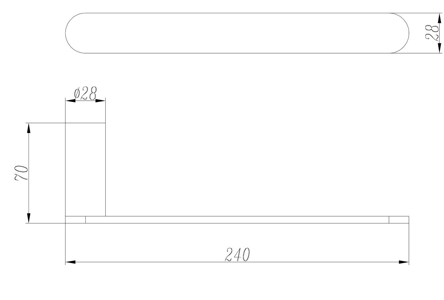 One Bathroom - Hand Towel Rail Brushed Gold