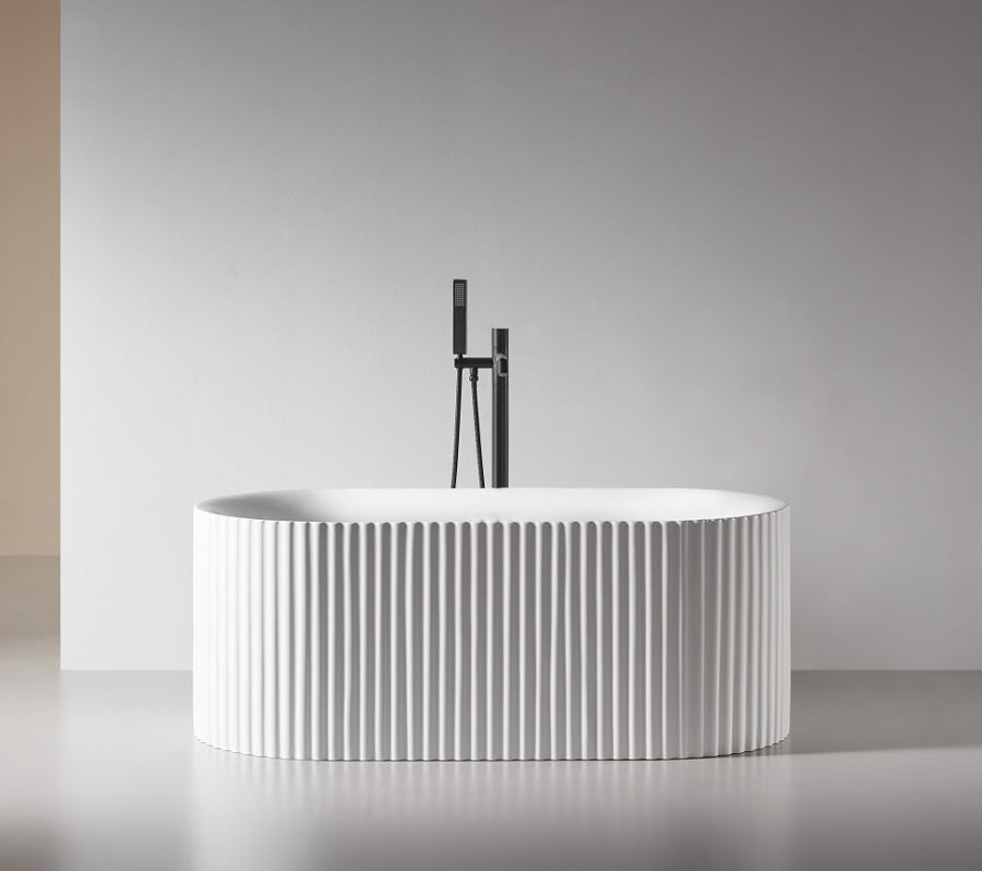 One Bathroom - 1500mm Fluted Free Standing Bathtub Oval