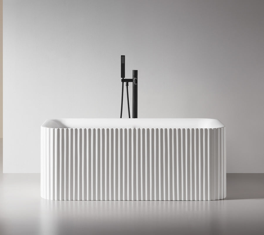 One Bathroom - 1700mm Fluted Free Standing Bathtub Rectangular