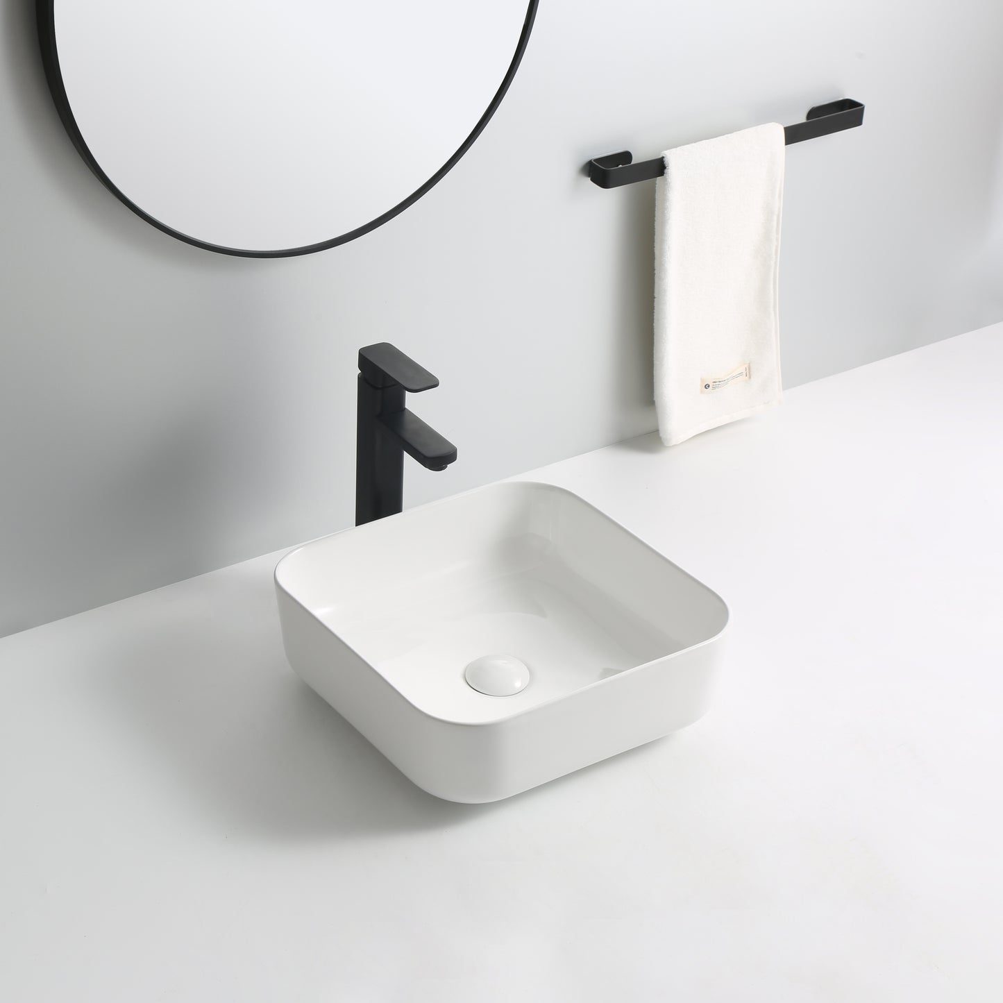 One Bathroom - Square Above Counter Basin Gloss White