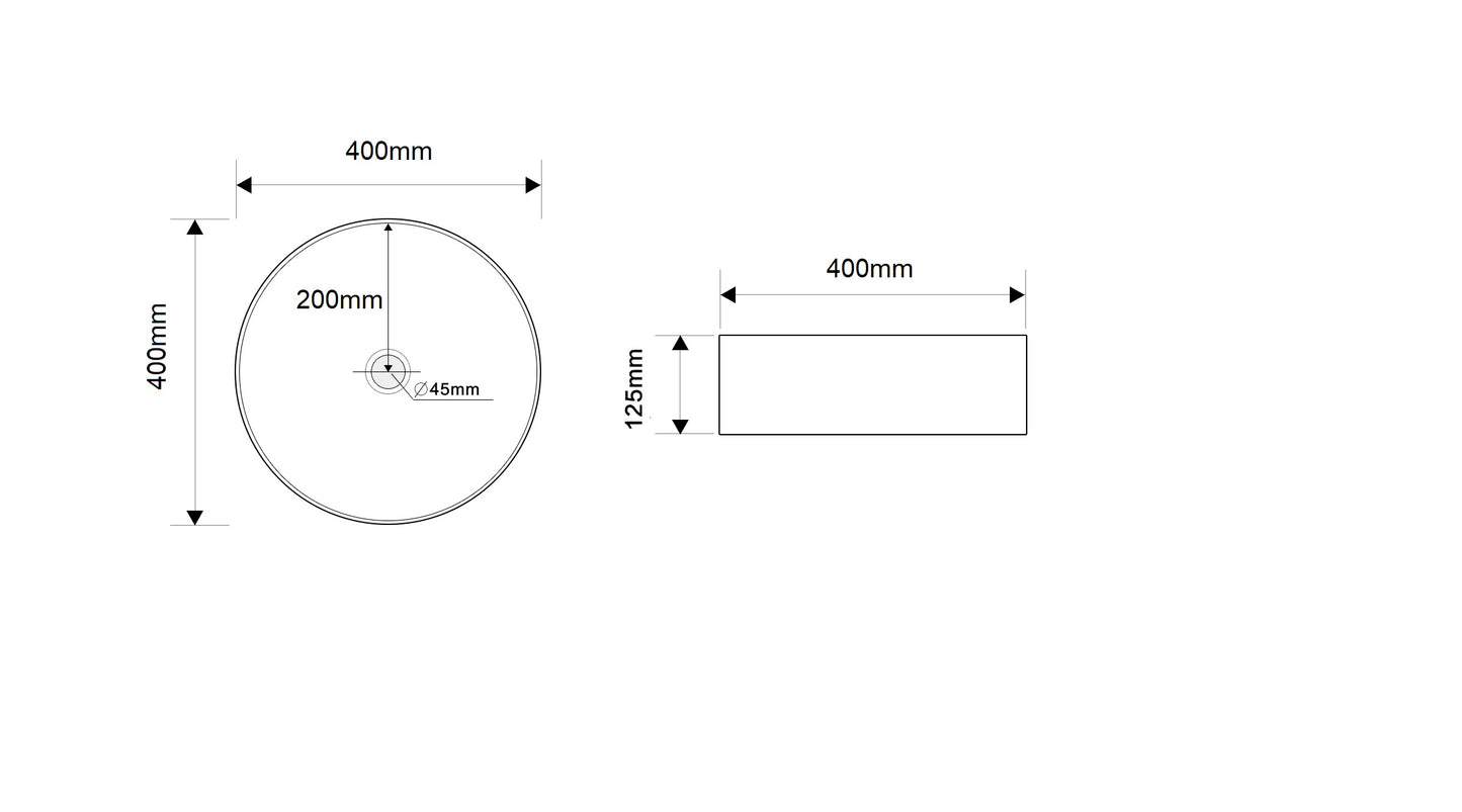 One Bathroom - Round Above Counter Basin Gloss White