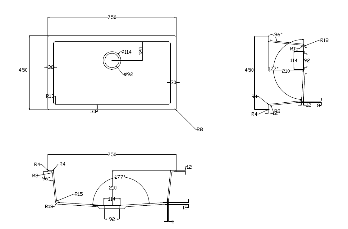 One Bathroom - 750mm Black Kitchen/Laundry Granite Sink - Single