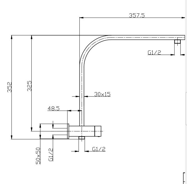 One Bathroom - LITE Square Twin Shower Head Gunmetal